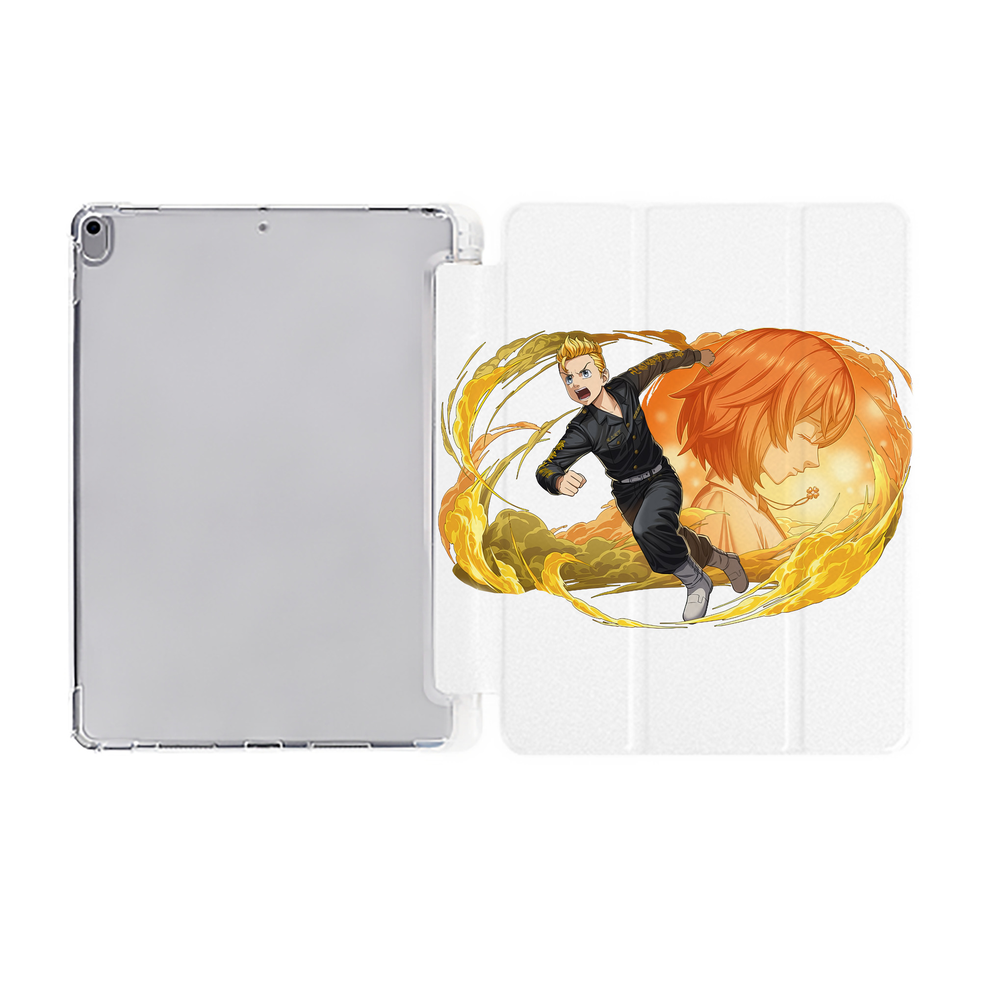 （画像用） 東京リベンジャーズ Tokyo Revengers IPad ケース ペン収納付き 三つ折りスタンド PUレザー×シリコン 対応機種9.5/10.5/10.9インチ